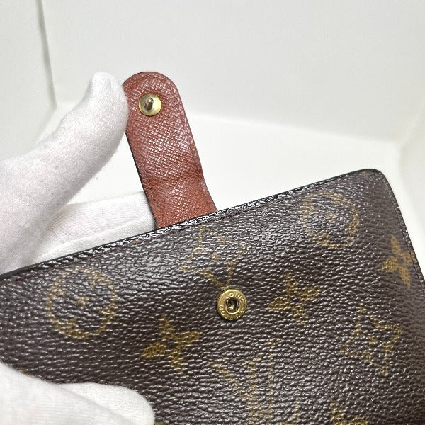 Louis Vuitton Bifold M61663 Clasp pocket Porto Monogram Canvas Brown Wallet Case