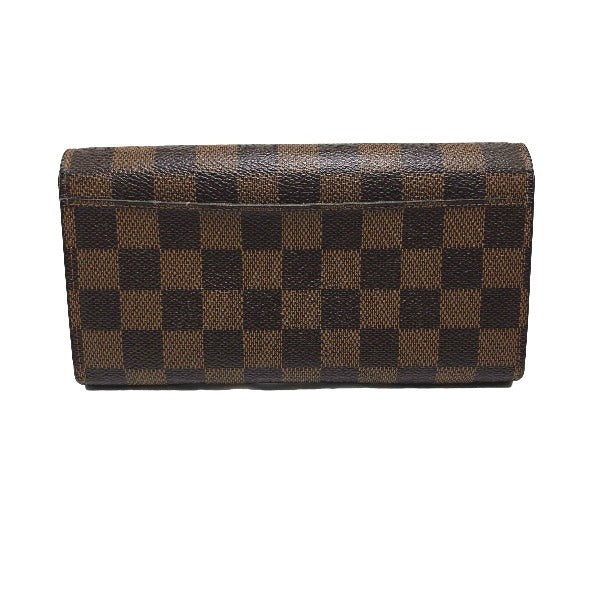 Louis Vuitton Long Purse N63209 Damier Ebene Canvas Wallet Case