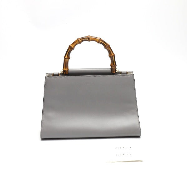 Gucci Bamboo 2WAY Bamboo Gray Handbag