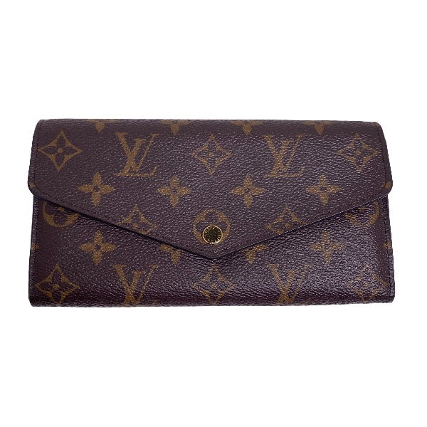 Louis Vuitton Long Purse M60531 Portefeuille Sara Monogram Canvas Brown Wallet Case