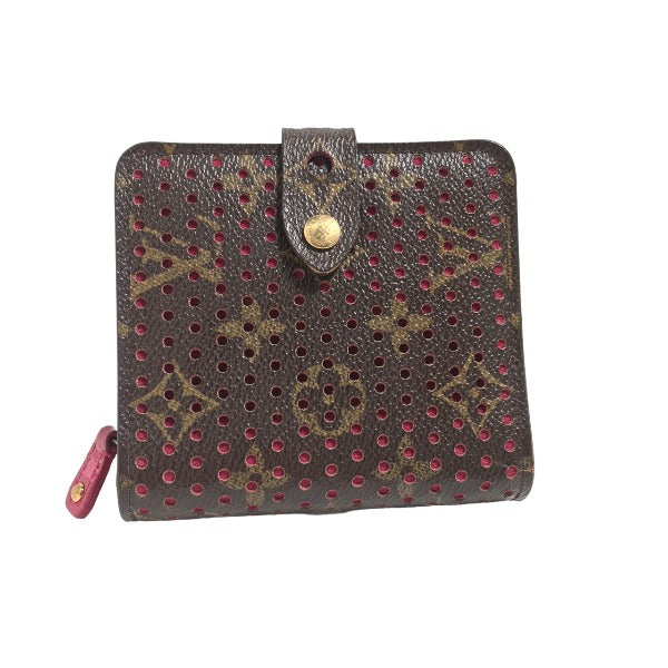 Louis Vuitton Bifold M95188 Perfo Fuchsia Zip Monogram Wallet Case