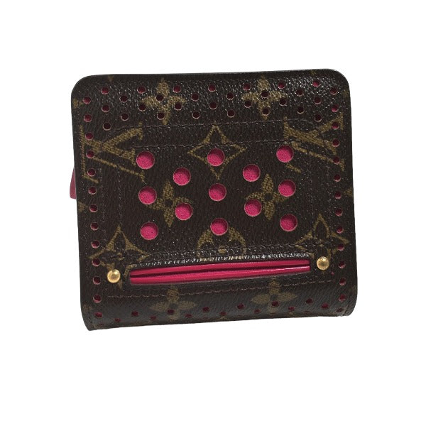 Louis Vuitton Bifold M95188 Perfo Fuchsia Zip Monogram Wallet Case