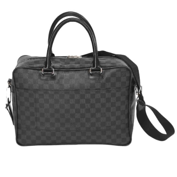 Louis Vuitton N23253 Damier Grafitto Business Damier Canvas Gray Shoulder Bag