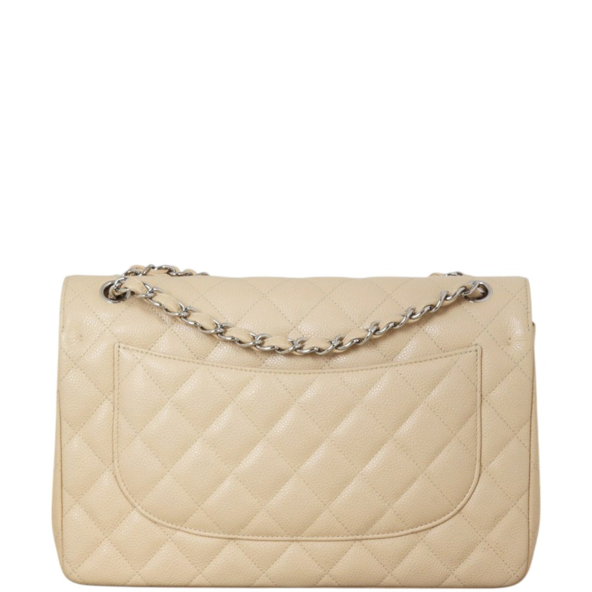 Chanel Classic Double Jumbo Caviar Handbag Quilted Flap Crossbody Bag