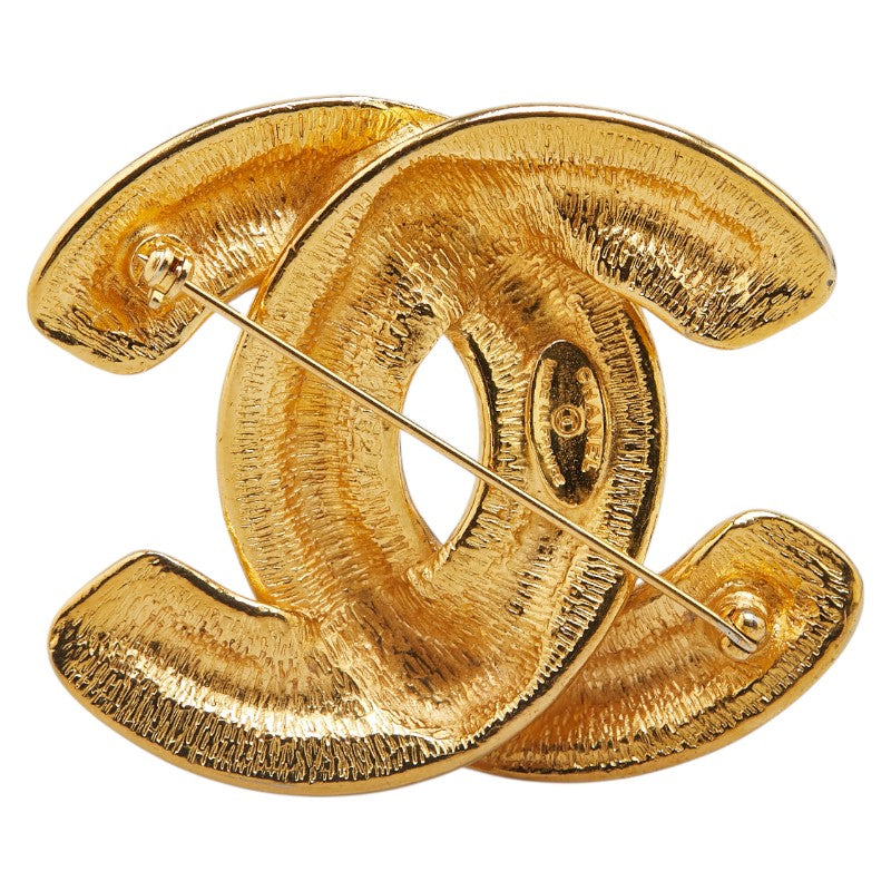 Chanel Gold Plated Coco Mark Matelasse Brooch Bag