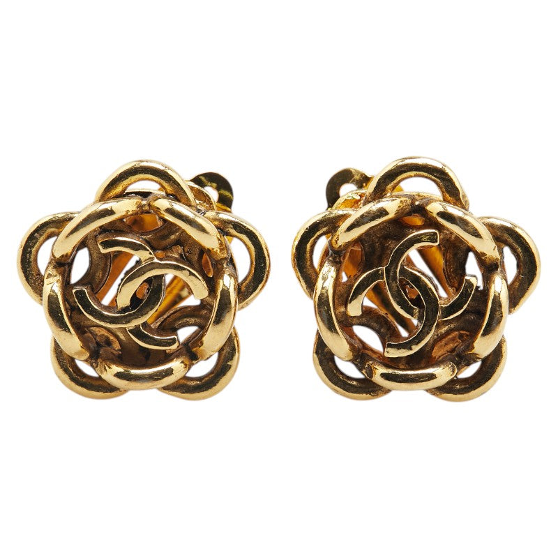 Chanel Coco Mark Flower Earrings