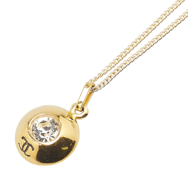Chanel Coco Mark Round Stone Necklace Bag