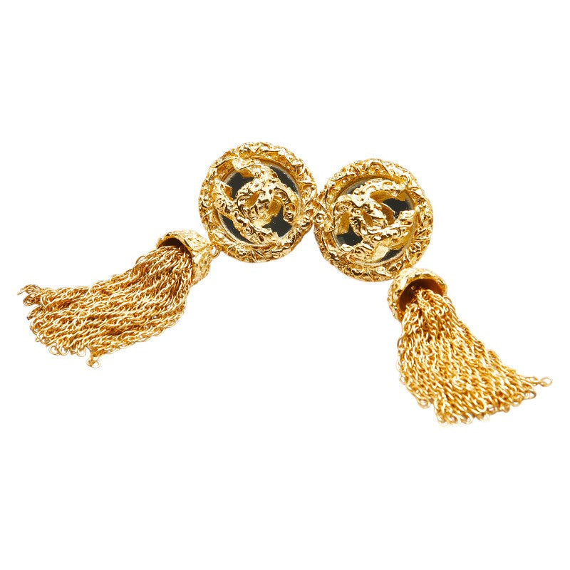 Chanel Coco Mark Lava   Fringe Earrings