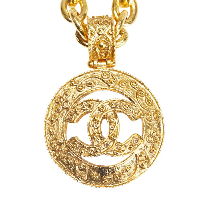 Chanel Coco Mark Round Circle Necklace