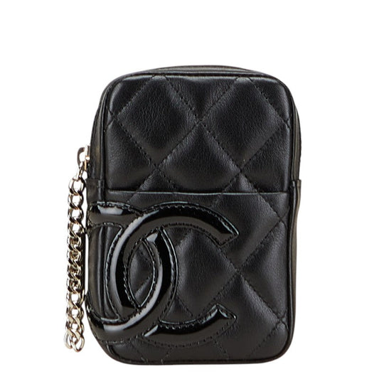 Chanel Cambon Line Coco Mark Leather Cigarette Case Bag