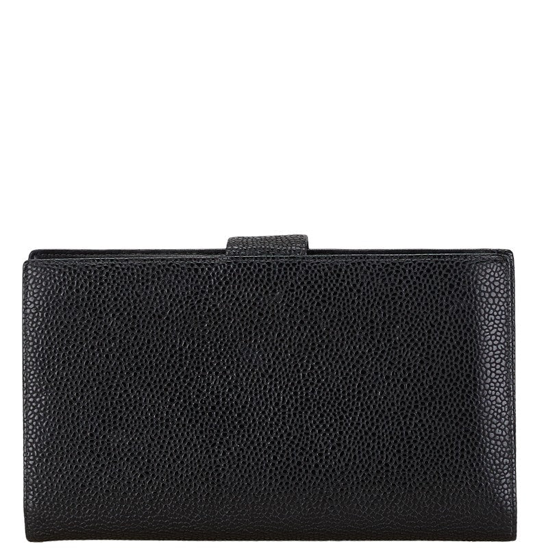Chanel Coco Mark Caviar Long Wallet