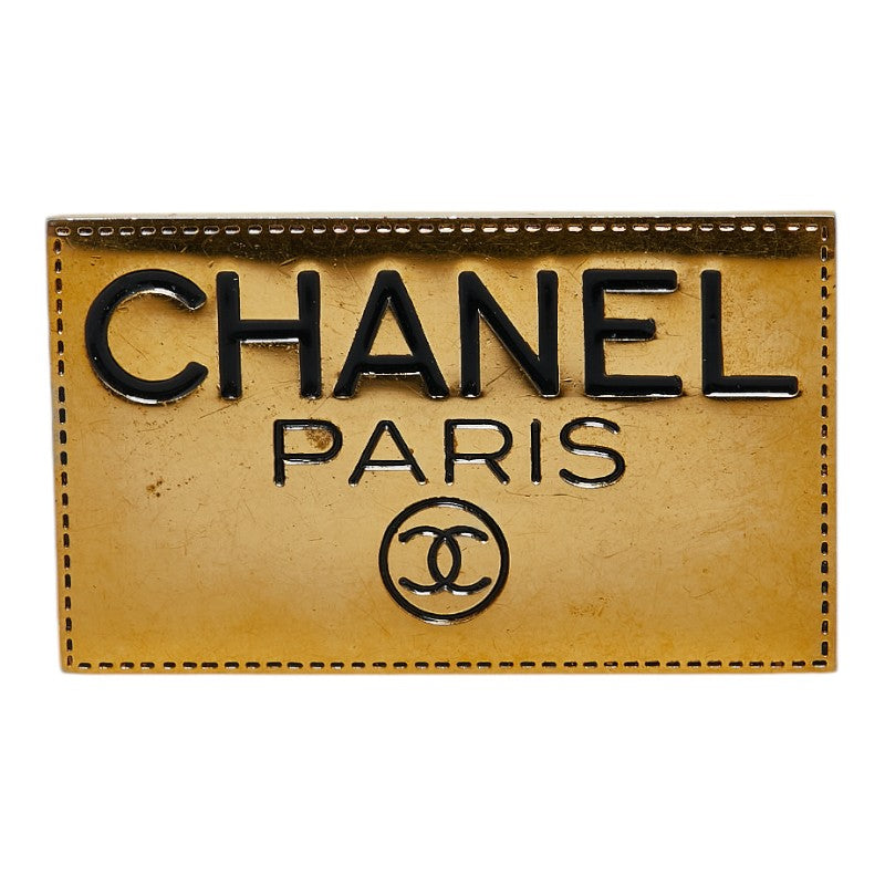 Chanel Gold Plated Logo Plate Coco Mark Brooch Bag