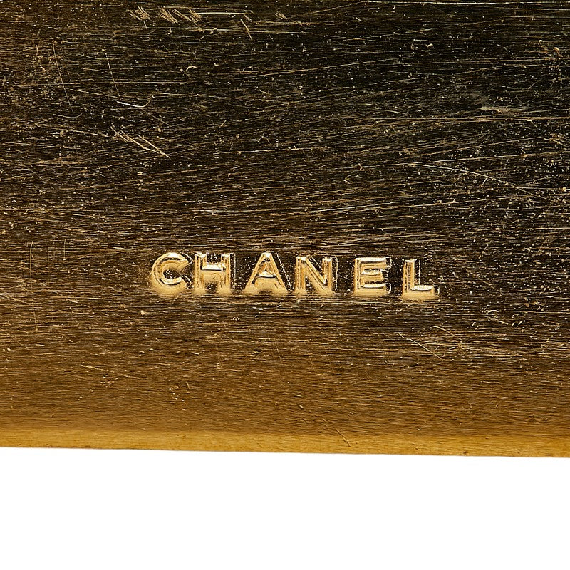 Chanel Gold Plated Logo Plate Coco Mark Brooch Bag