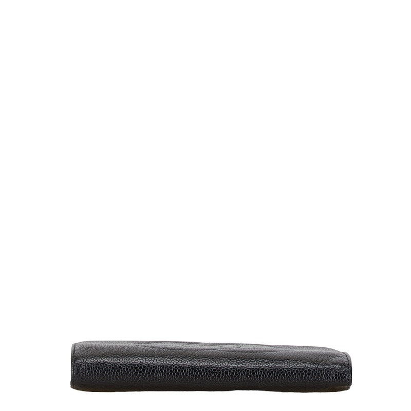 Chanel Coco Mark Caviar Long Wallet