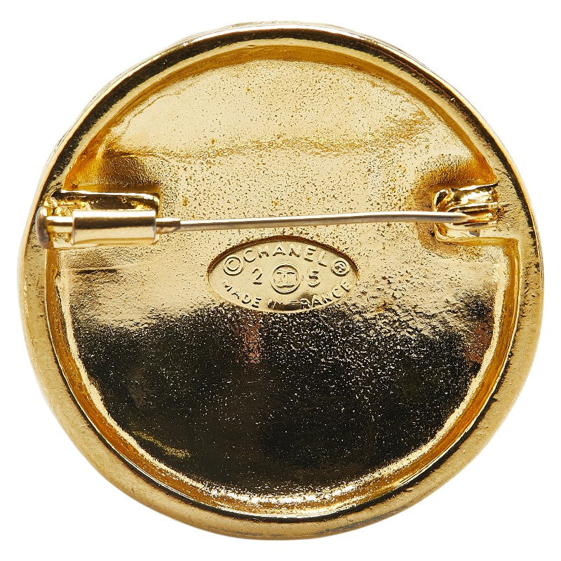Chanel Gold Plated Coco Mark Matelasse Brooch Bag