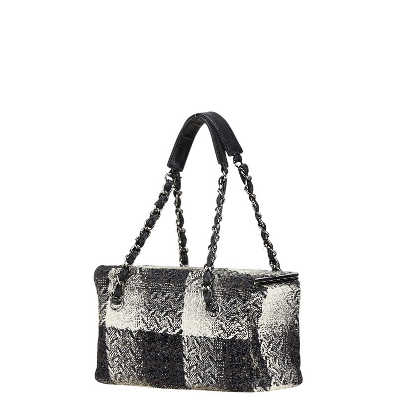 Chanel Vanity Tweed Leather Handbag