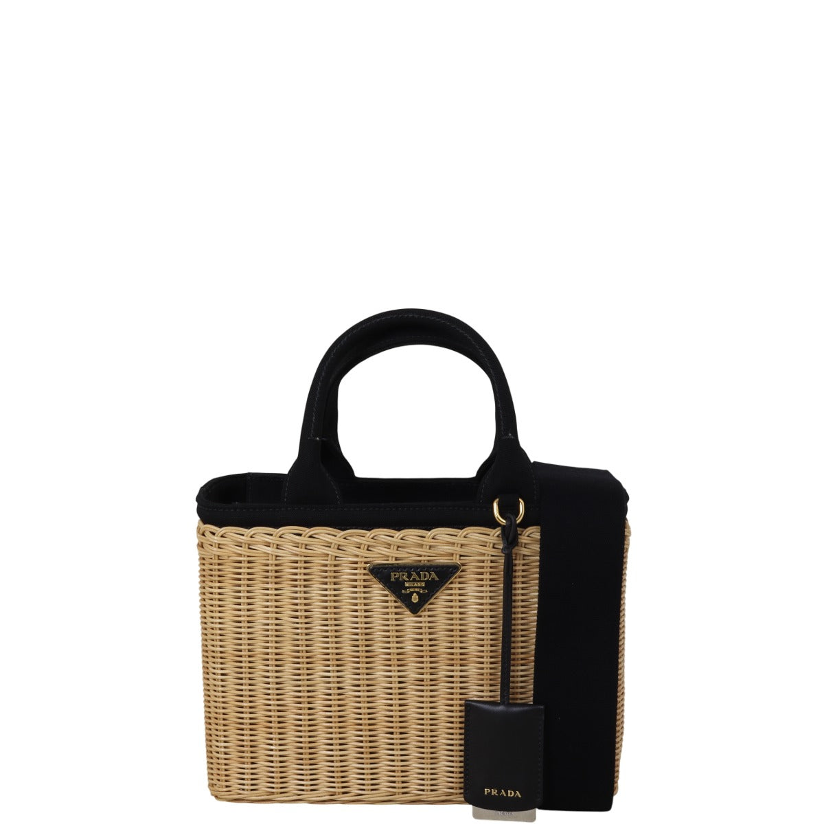 Prada Basket Tote Handbag Raffia Tote Bag