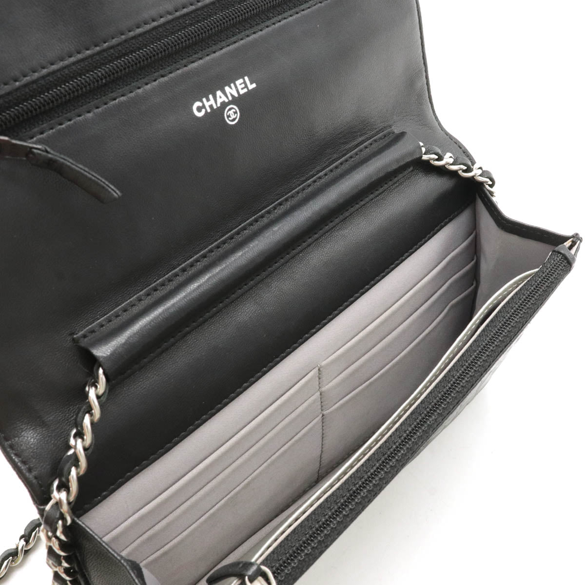 Chanel Wallet on Chain Camellia Lambskin Black