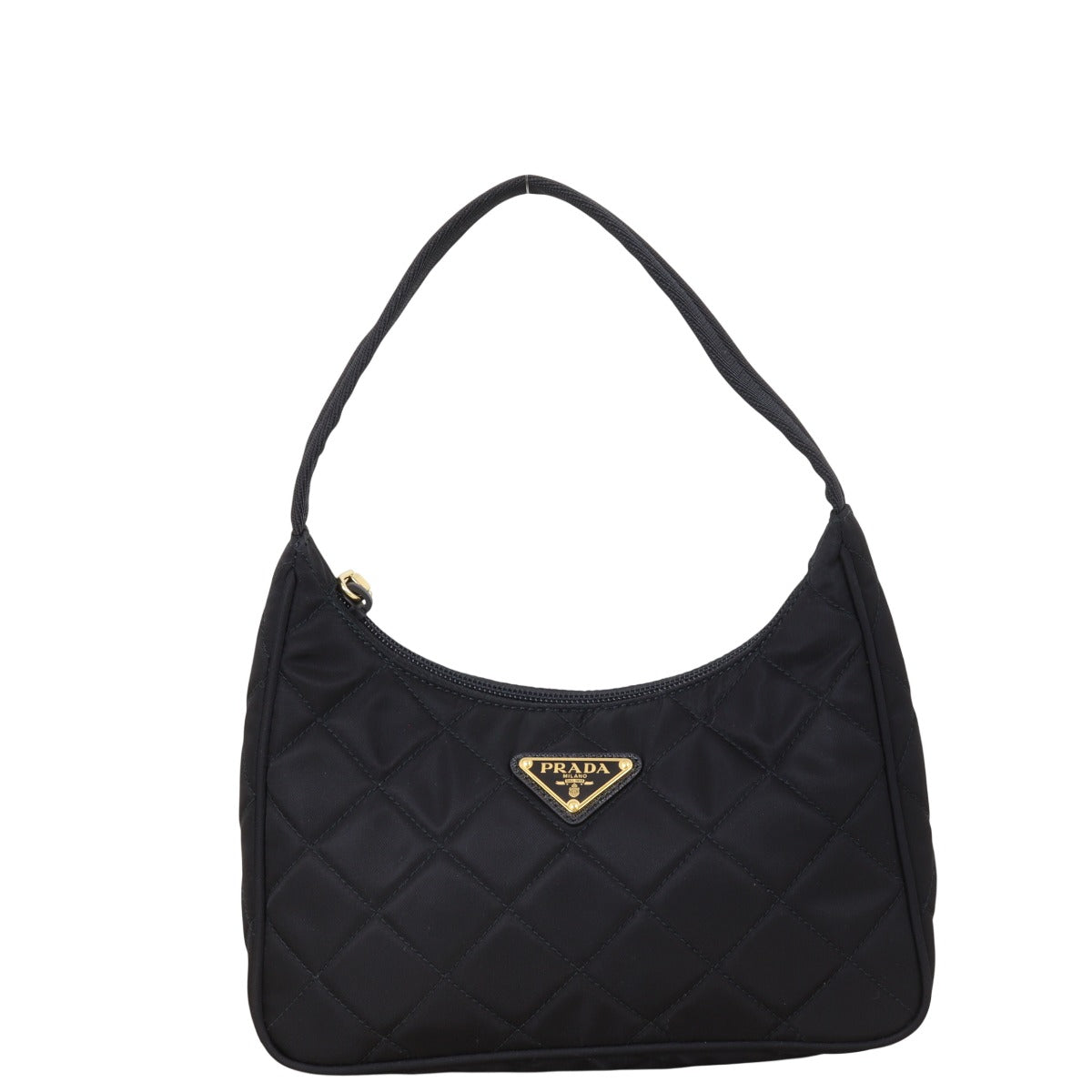 Prada Tessuto Hobo Handbag Quilted Mini Travel Bag