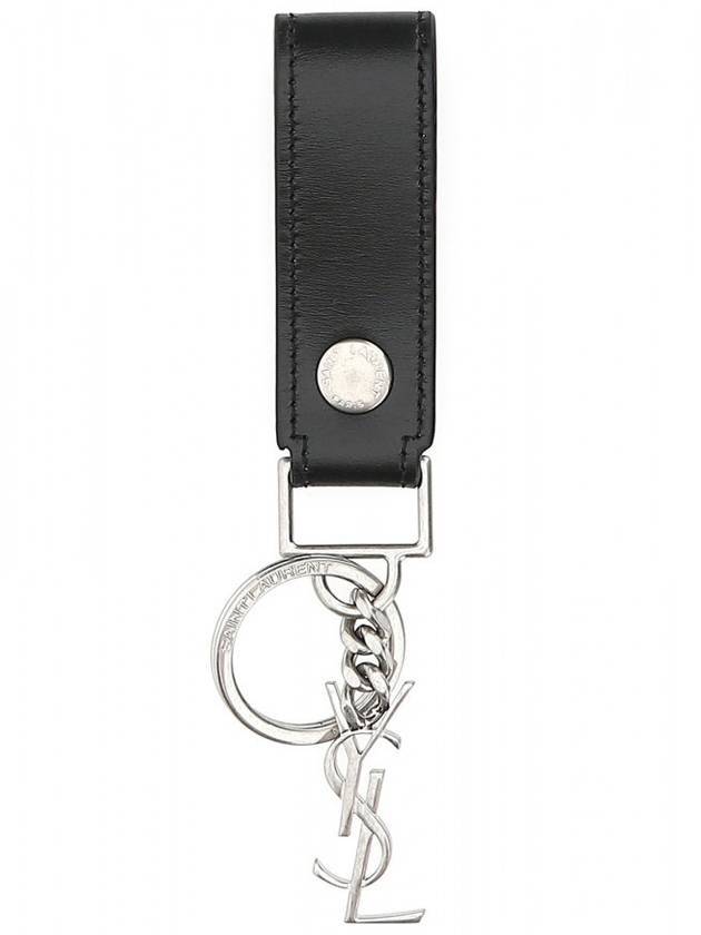 YSL Saint Laurent Saint Laurent Trending Key Holder Silver Travel Leather Monogram Travel Bag