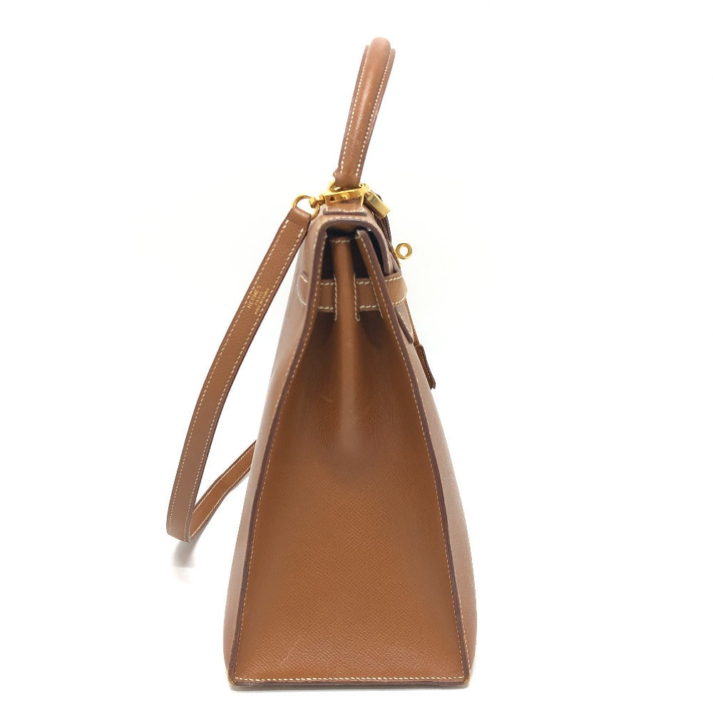 Hermes Handbag Courchevel Kelly Women Brown Travel Bag