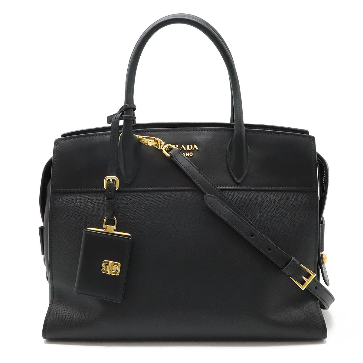 Prada Esplanade 2Way Bag Leather Travel Bag