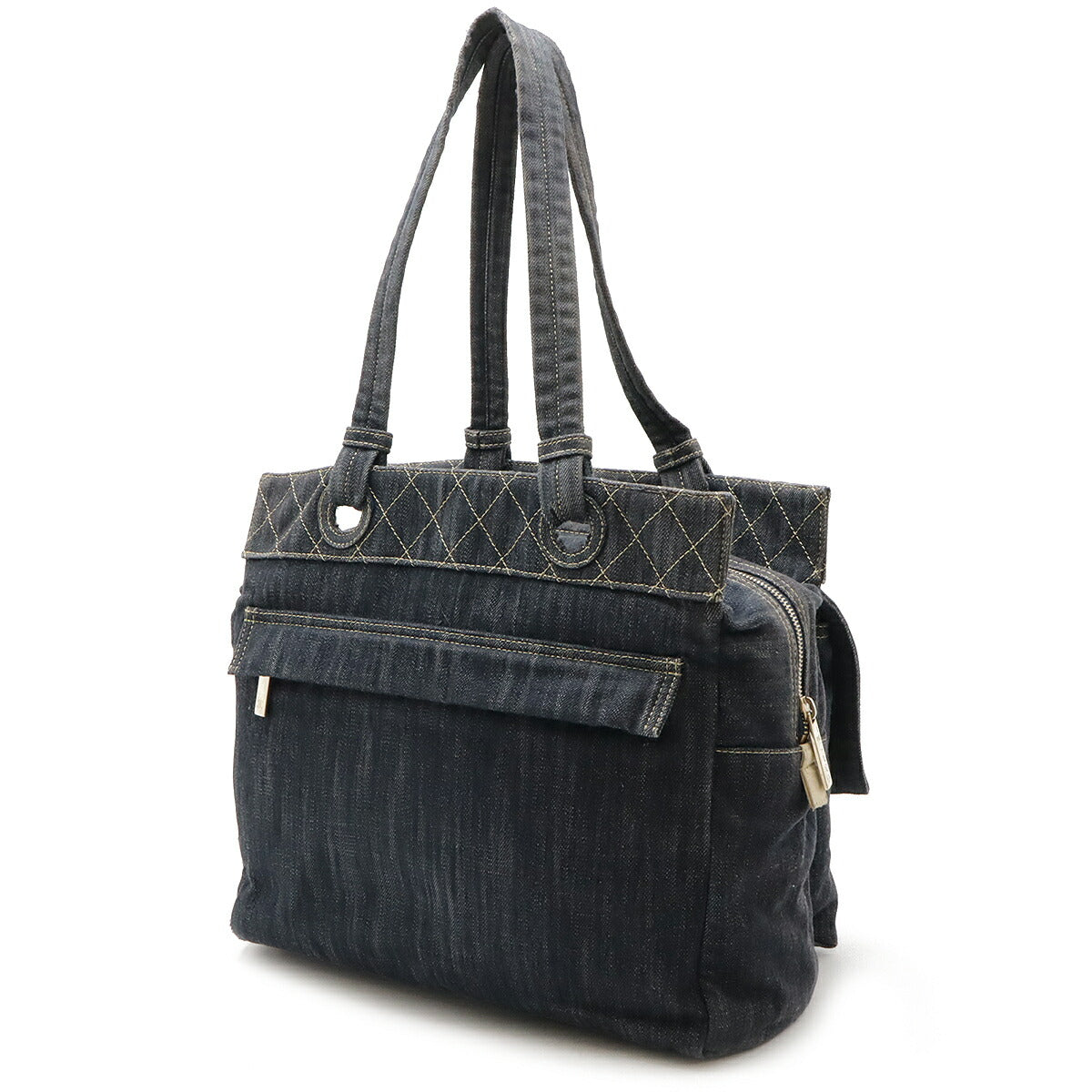 Chanel Denim Coco Mark 2Way Tote Bag