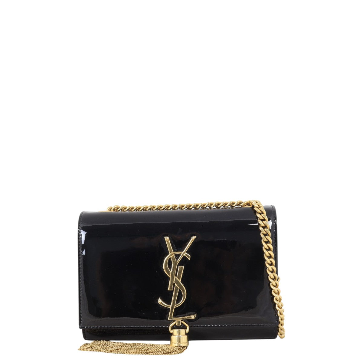 YSL Saint Laurent Kate Tassel Bag Patent Small Chain Travel Bag
