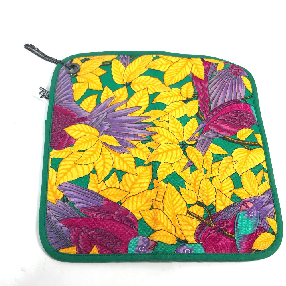 Towel Cotton Bird Pattern Women Handbag Green Travel Bag
