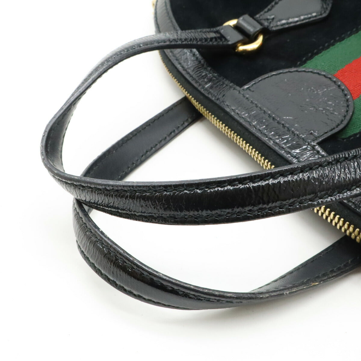 Gucci Patent Ophidia 2Way Bag Leather Suede Travel Bag