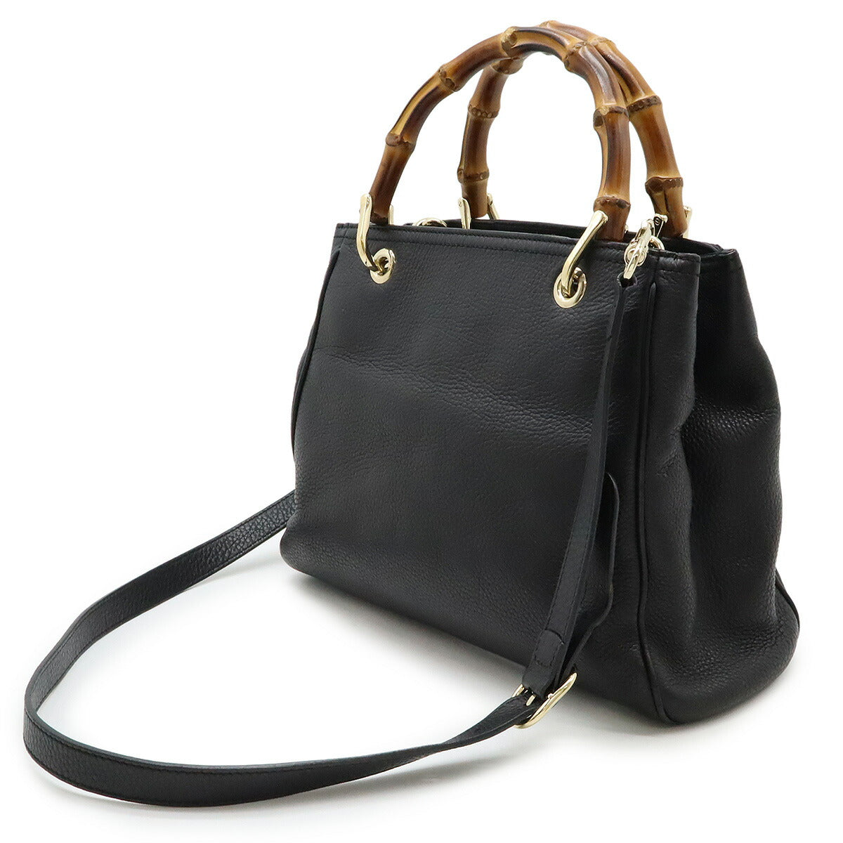 Gucci Bamboo Shopper 2Way Bag Leather Small Travel Bag