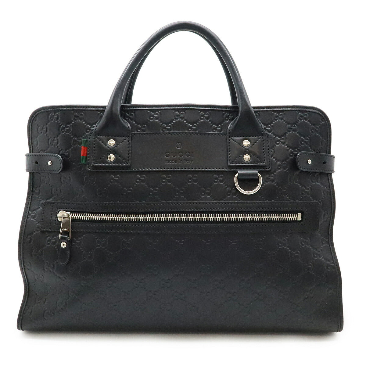 Gucci ssima Coated Briefcase Handbag Leather Travel Bag