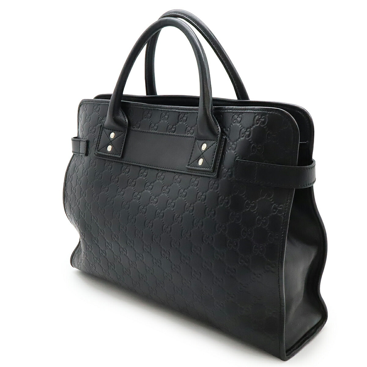 Gucci ssima Coated Briefcase Handbag Leather Travel Bag