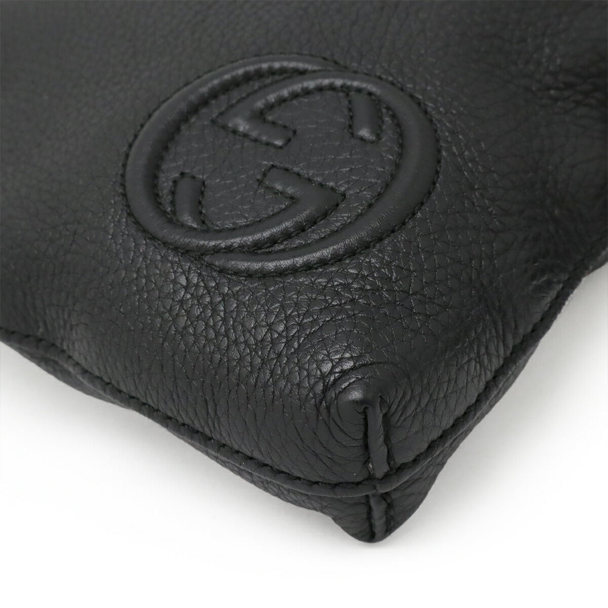 Gucci Soho Interlocking Shoulder Bag Leather Logo