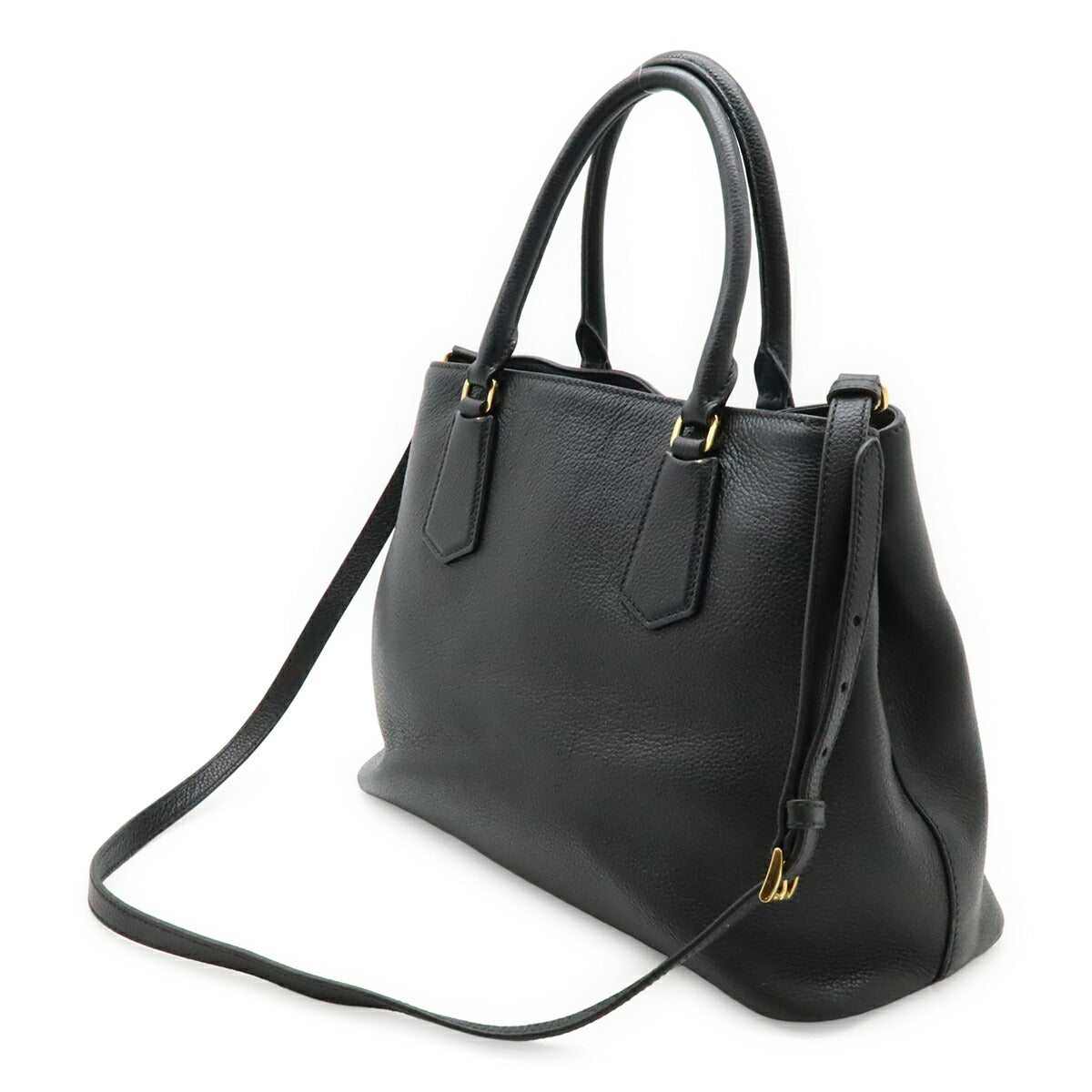 Prada 1Ba239 2Way Handbag Leather Travel Bag