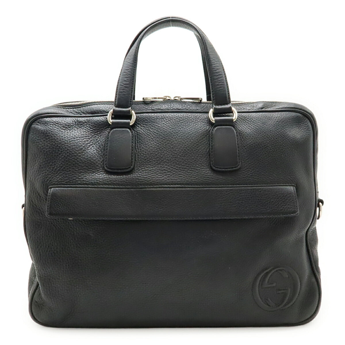 Gucci Interlocking Briefcase Handbag Leather Travel Bag