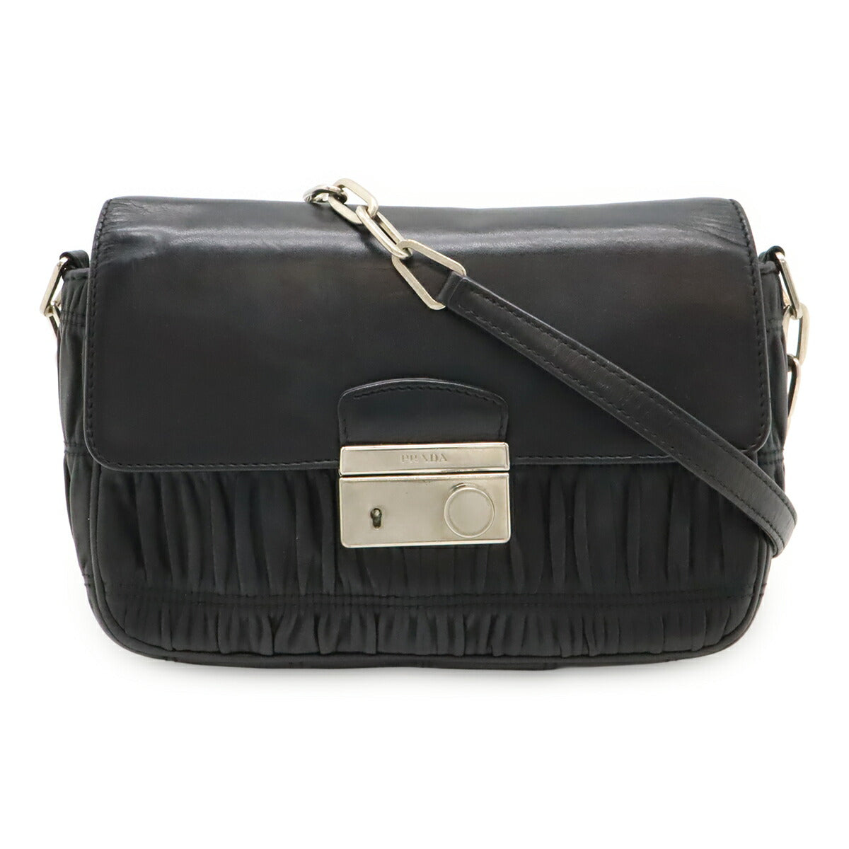 Prada Shoulder Bag Leather Leather Shoulder Bag