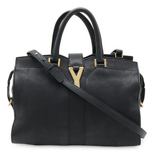 YSL Saint Laurent Yves Line 2Way Handbag Leather Travel Bag