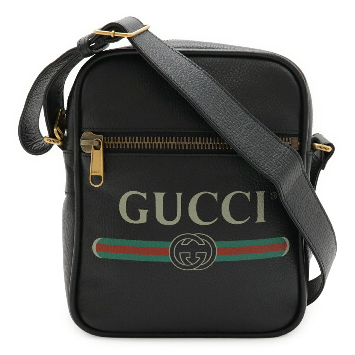 Gucci Print Shoulder Bag Leather Shoulder Bag