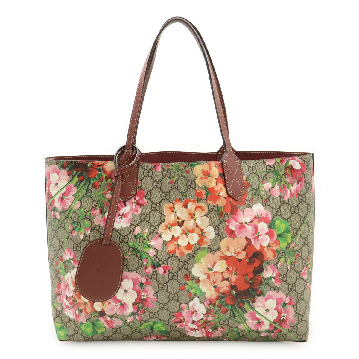 Gucci Blooms Supreme Pvc Coated 2Way Bag Leather Travel Bag