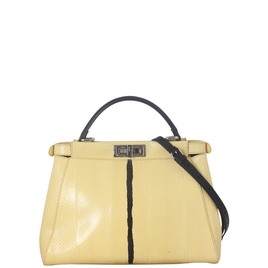 Fendi Peekaboo Python Shoulder Bag Medium