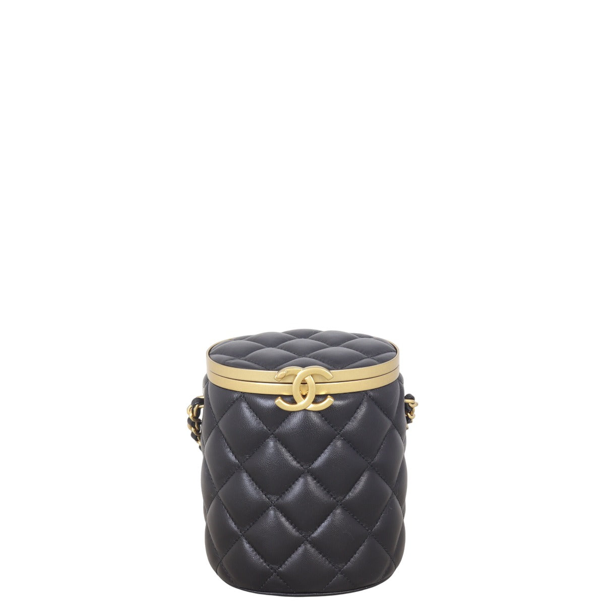 Chanel Crown Box Bag Black Mini Crossbody Bag