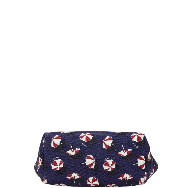 Gucci Umbrella Tote Bag Leather Canvas