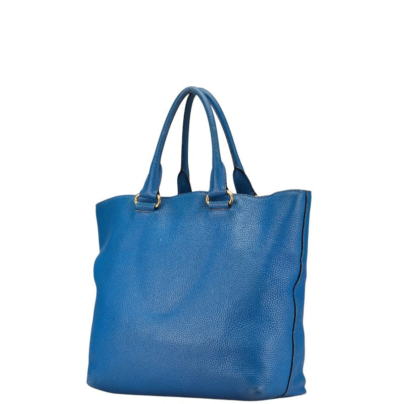 Prada 2Way Bag Leather Travel Bag 2Way Handbag Blue