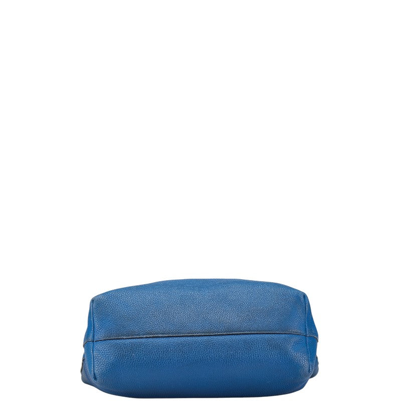 Prada 2Way Bag Leather Travel Bag 2Way Handbag Blue
