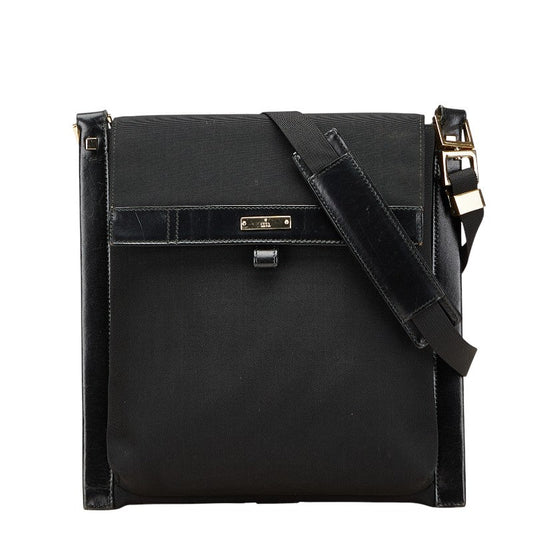 Gucci Shoulder Bag Leather Canvas 14
