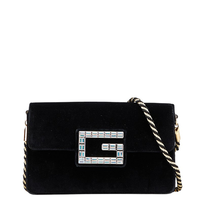 Gucci Square Velour Shoulder Bag