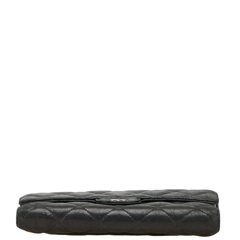 Chanel Coco Mark Matelasse Lambskin Long Wallet