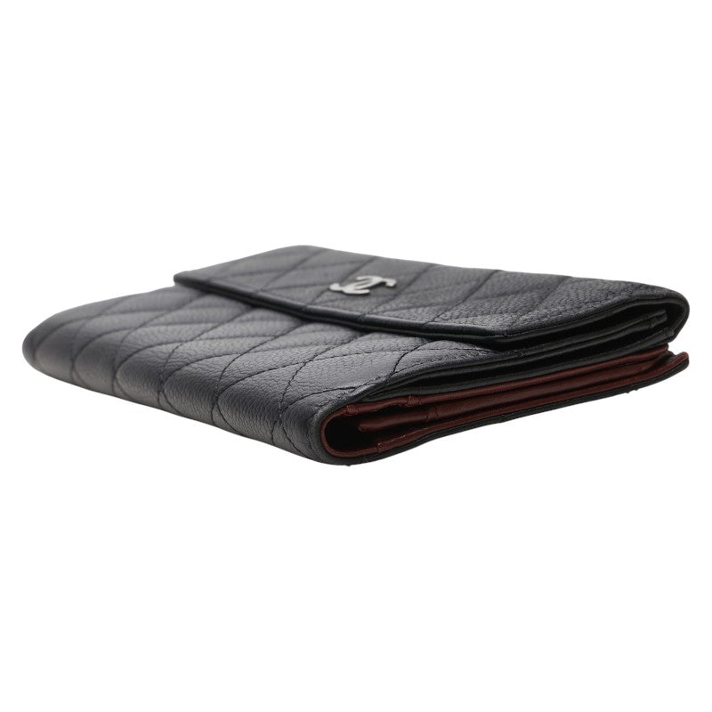 Chanel Coco Mark Matelasse Caviar Skin Long Wallet