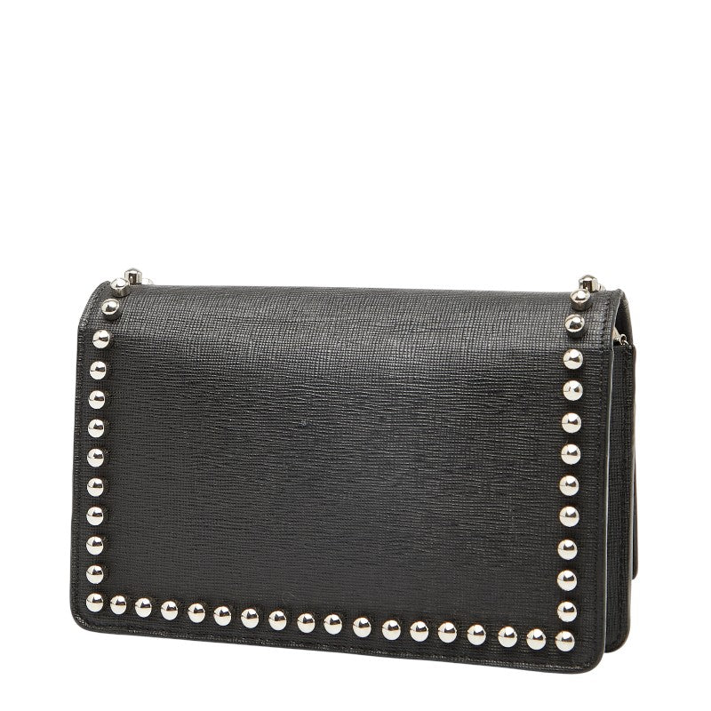 Fendi Karlito Studs Shoulder Bag Leather Shoulder Bag 1